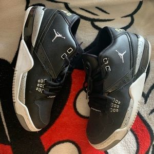 Black/grey and white Jordan’s